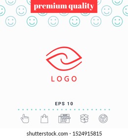 Logotype - two hemispheres of the brain, two leaves, two spirals, an eye with a pupil - a symbol of interaction, vision, clarity.