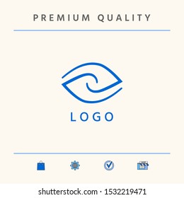 Logotype - two hemispheres of the brain, two leaves, two spirals, an eye with a pupil - a symbol of interaction, vision, clarity.