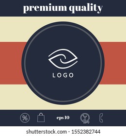 Logotype - two hemispheres of the brain, two leaves, two spirals, an eye with a pupil - a symbol of interaction, vision, clarity.