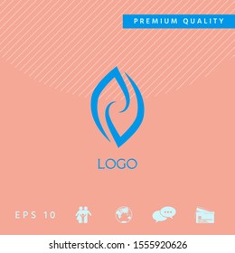 Logotype - two hemispheres of the brain, two leaves, two spirals, fire tongues - a symbol of interaction, psychological assistance and support.