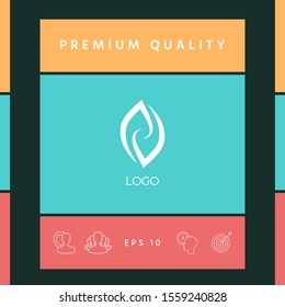 Logotype - two hemispheres of the brain, two leaves, two spirals, fire tongues - a symbol of interaction, psychological assistance and support.