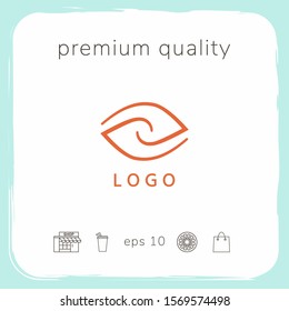 Logotype - two hemispheres of the brain, two leaves, two spirals, an eye with a pupil - a symbol of interaction, vision, clarity.