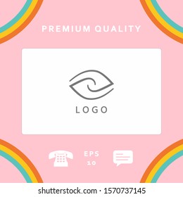 Logotype - two hemispheres of the brain, two leaves, two spirals, an eye with a pupil - a symbol of interaction, vision, clarity.