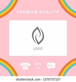 Logotype - two hemispheres of the brain, two leaves, two spirals, fire tongues - a symbol of interaction, psychological assistance and support.