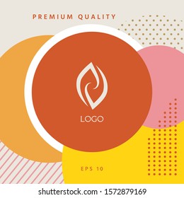 Logotype - two hemispheres of the brain, two leaves, two spirals, fire tongues - a symbol of interaction, psychological assistance and support.