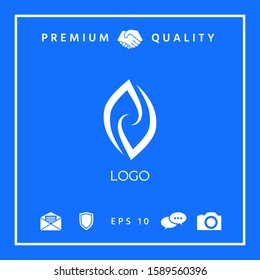Logotype - two hemispheres of the brain, two leaves, two spirals, fire tongues - a symbol of interaction, psychological assistance and support.
