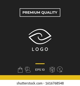 Logotype - two hemispheres of the brain, two leaves, two spirals, an eye with a pupil - a symbol of interaction, vision, clarity.