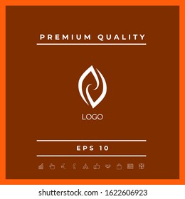 Logotype - two hemispheres of the brain, two leaves, two spirals, fire tongues - a symbol of interaction, psychological assistance and support.