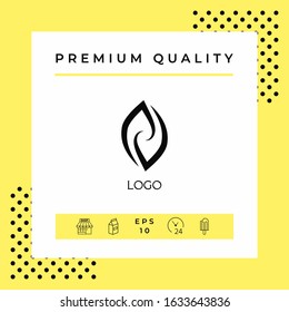 Logotype - two hemispheres of the brain, two leaves, two spirals, fire tongues - a symbol of interaction, psychological assistance and support.