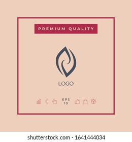 Logotype - two hemispheres of the brain, two leaves, two spirals, fire tongues - a symbol of interaction, psychological assistance and support.