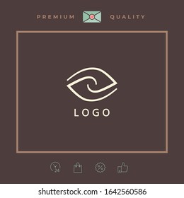 Logotype - two hemispheres of the brain, two leaves, two spirals, an eye with a pupil - a symbol of interaction, vision, clarity.