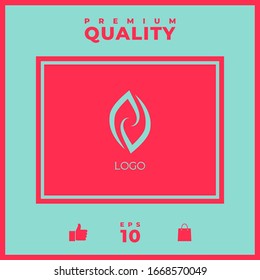 Logotipo - dos hemisferios del cerebro, dos hojas, dos espirales, lenguas de fuego - un símbolo de interacción, asistencia psicológica y apoyo.