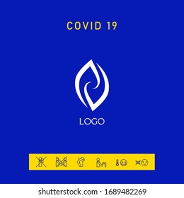 Logotype - two hemispheres of the brain, two leaves, two spirals, fire tongues - a symbol of interaction, psychological assistance and support.