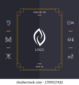 Logotype - two hemispheres of the brain, two leaves, two spirals, fire tongues - a symbol of interaction, psychological assistance and support.