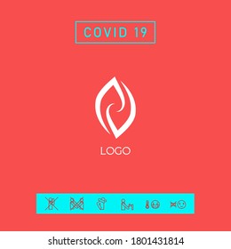 Logotype - two hemispheres of the brain, two leaves, two spirals, fire tongues - a symbol of interaction, psychological assistance and support.