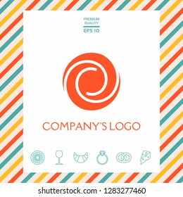 Logotype - two spirals in a circle - a flower bud, camera aperture - a symbol of interaction, growth, development, enlightenment, beauty and wisdom.
