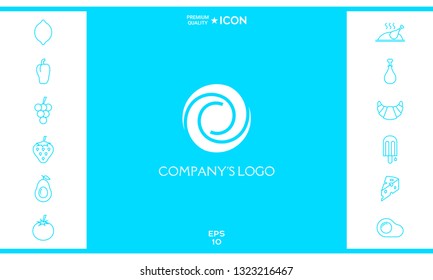 Logotype - two spirals in a circle - a flower bud, camera aperture - a symbol of interaction, growth, development, enlightenment, beauty and wisdom.