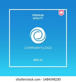 Logotype - two spirals in a circle - a flower bud, camera aperture - a symbol of interaction, growth, development, enlightenment, beauty and wisdom.