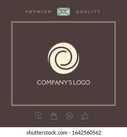 Logotype - two spirals in a circle - a flower bud, camera aperture - a symbol of interaction, growth, development, enlightenment, beauty and wisdom.