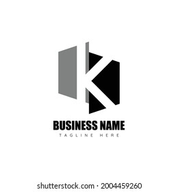 Logotype in vector format illustration. Geometric structured logo shape suitable for corporate business and company. Modern and serious concept.