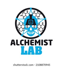 Logotype In Vector, Scull, 
Alchemist Lab