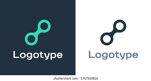Logotype Virus icon isolated on white background. Corona virus 2019-nCoV. Bacteria and germs, cell cancer, microbe, fungi. Logo design template element. Vector Illustration
