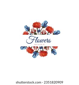 
logotype with watercolor wildflowers news