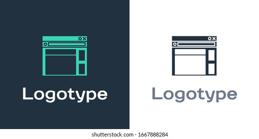 Logotype Website template icon isolated on white background. Internet communication protocol. Logo design template element. Vector Illustration