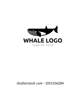 Logotype whale, logo vector for logistic, delivery, freedom, consulting, boat