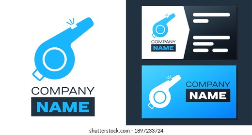 Logotipo Icono de silbido aislado en fondo blanco. Símbolo de referencia. Señal de fitness y deporte. Elemento de plantilla de diseño de logotipo. Vector.