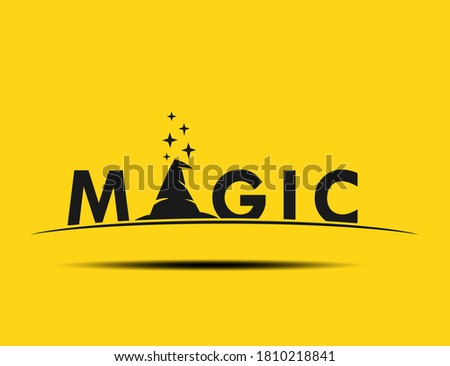 Logotype wizard ’Magic Logo Concept with magician hat