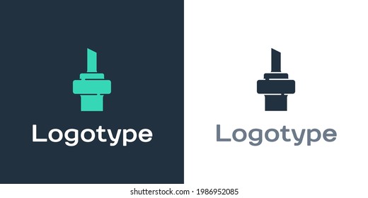 Logotype Wooden cork for wine icon isolated on white background. Logo design template element. Vector
