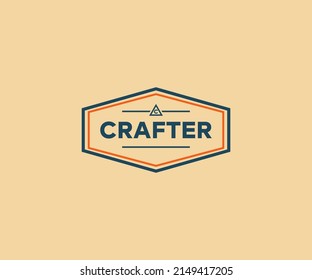 Logotype workshop, handmade craft insignia logo design. Craft vector design and illustration.
