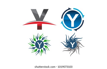 Logotype Y Modern Template Set