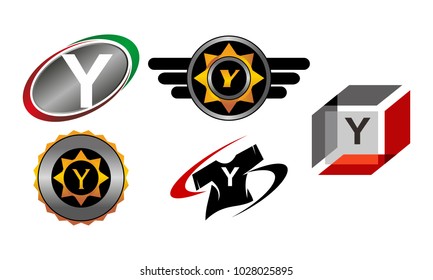 Logotype Y Modern Template Set