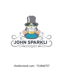 Logotype for Your Company Name. Vector illustration. Presentation on business cards.