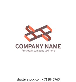 Logotype for Your Company Name. Vector illustration. Presentation on business cards.