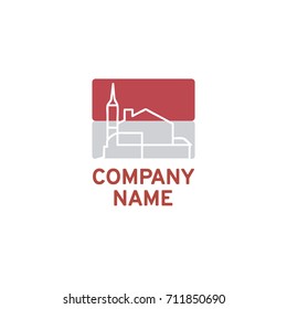 Logotype for Your Company Name. Vector illustration. Presentation on business cards.