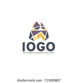 Logotype for Your Company Name. Vector illustration. Presentation on business cards.