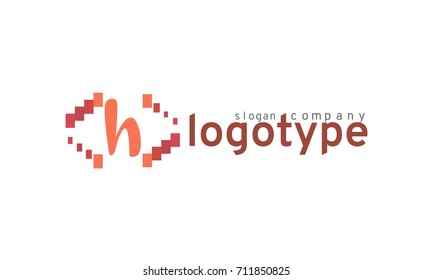 Logotype for Your Company Name. Vector illustration. Presentation on business cards.