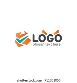 Logotype for Your Company Name. Vector illustration. Presentation on business cards.