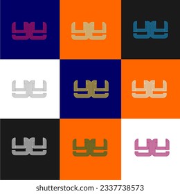 Logotype YY alphabet initial minimalist design icon vector template