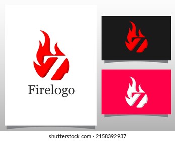 logotipo de la letra Z del logotipo de la letra del logotipo de las llamas de fuego ilustración vectorial