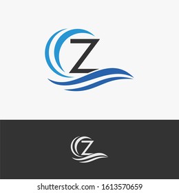 logotype Z with wave for company and business