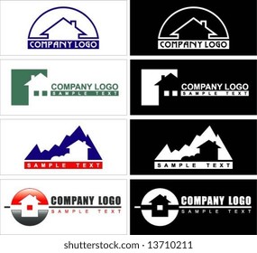 Logotypes about of habitation or construction.