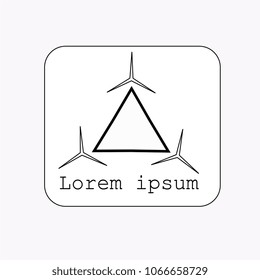 logotypical geometric sharp corners