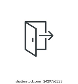 Logout account exit user icon, vector illustration