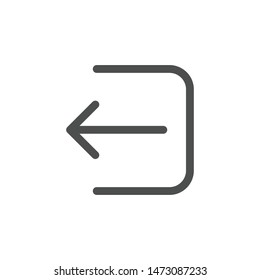 Logout button icon isolated on white background. Logout symbol modern, simple, vector, icon for website design, mobile app, ui. Vector Illustration