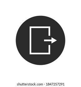 Logout button vector icon. Flat design