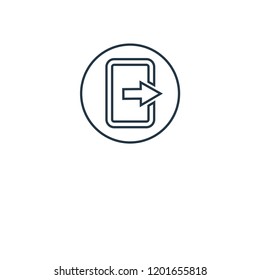 Logout concept line icon. Linear Logout concept outline symbol design. This simple element illustration can be used for web and mobile UI/UX.